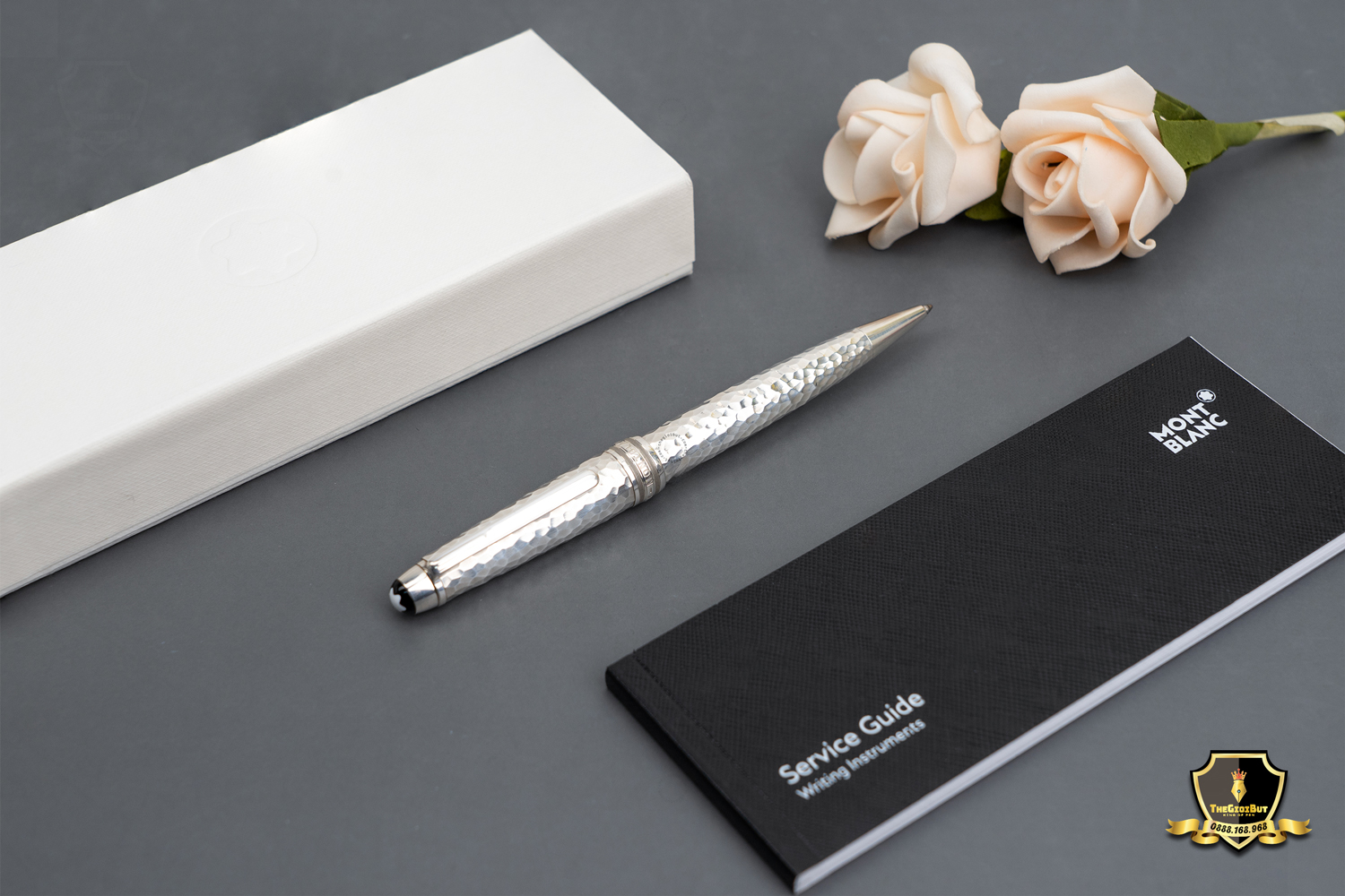 Montblanc Meisterstuck Martele Sterling Silver Ballpoint Pen Mb115099 802