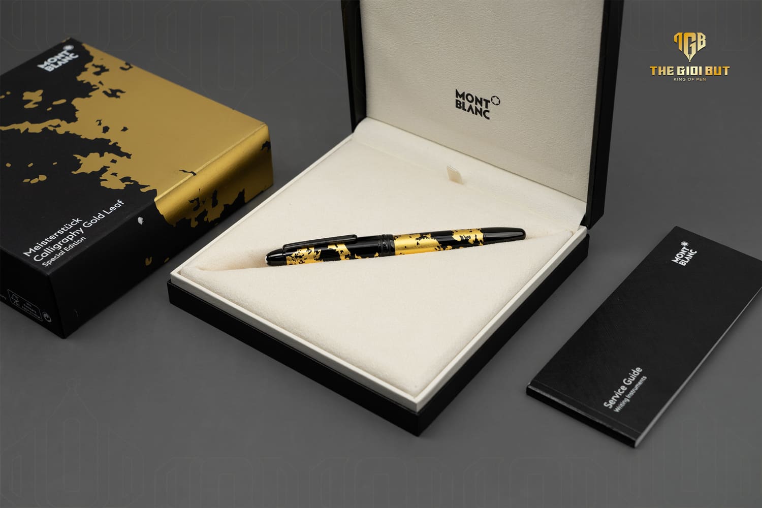 Montblanc Meisterstuck Solitaire Gold Leaf Calligraphy Rollerball Mb119689 801