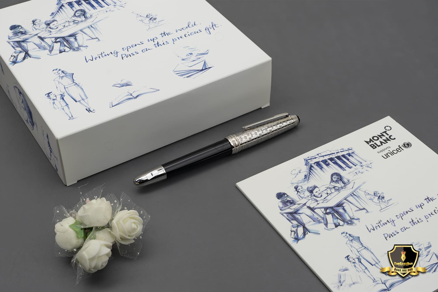 Montblanc Meisterstuck Unicef Doue Platinum Classique Fountain Pen Mb116079 802