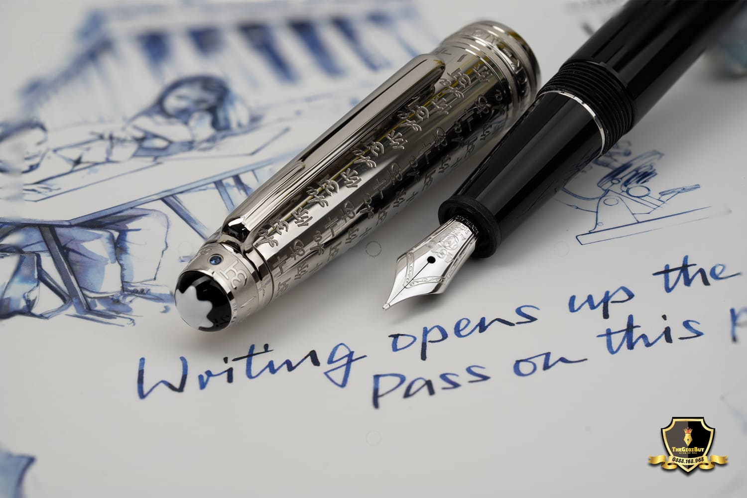 Montblanc Meisterstuck Unicef Doue Platinum Classique Fountain Pen Mb116079 804