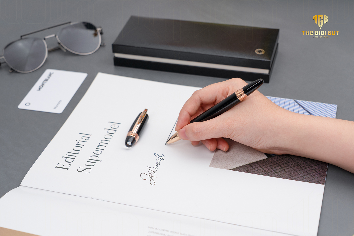 Montblanc Starwalker Red Gold Resin Fineliner Pen Mb105652 Tay