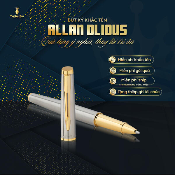 Bút dạ bi mạ vàng Allan D'lious AG3333