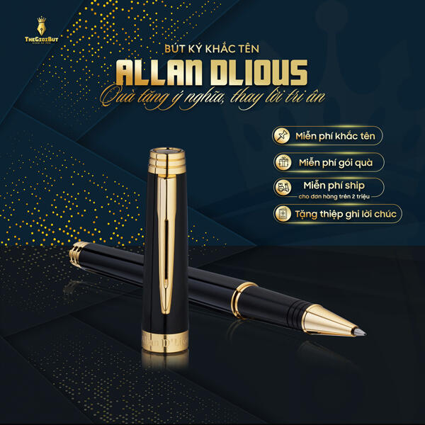 Bút dạ bi mạ vàng Allan D'lious AG6666