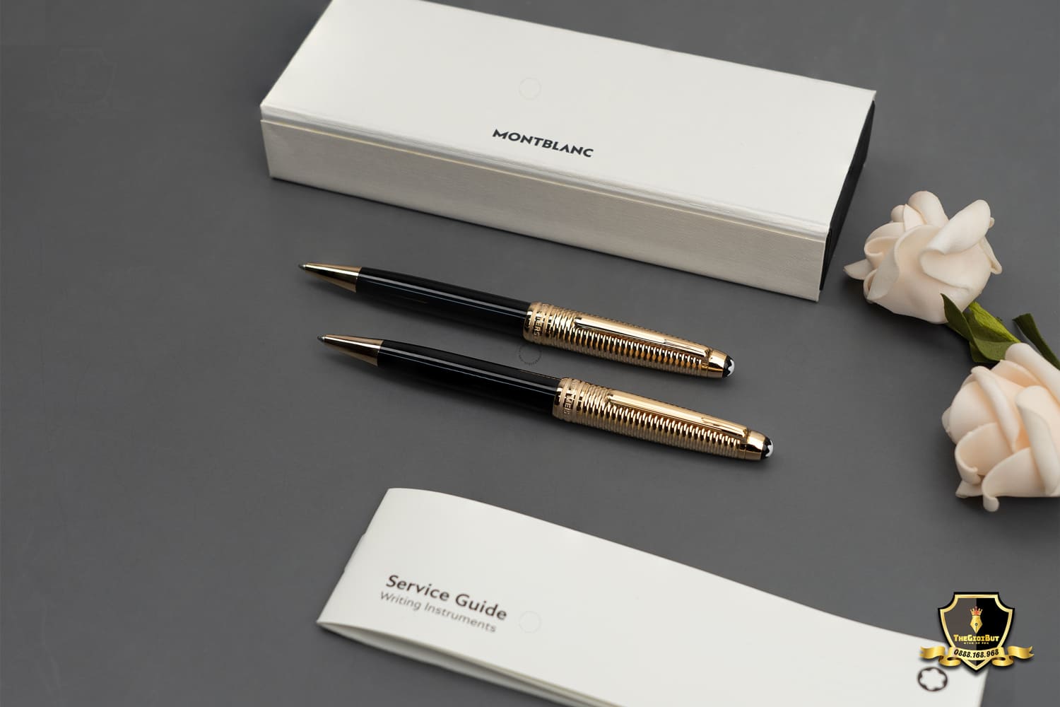 Montblanc Meisterstuck Doue Geometry Champagne Gold Ballpoint Pen 118095 805