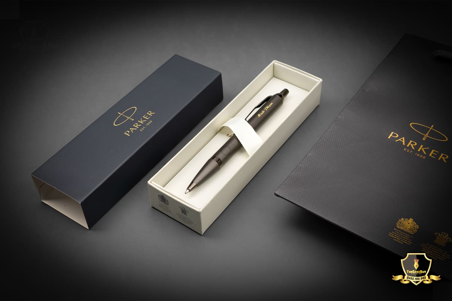 Parker Im Monochrome Gun Metal Ballpoint Pen 2172961 Box