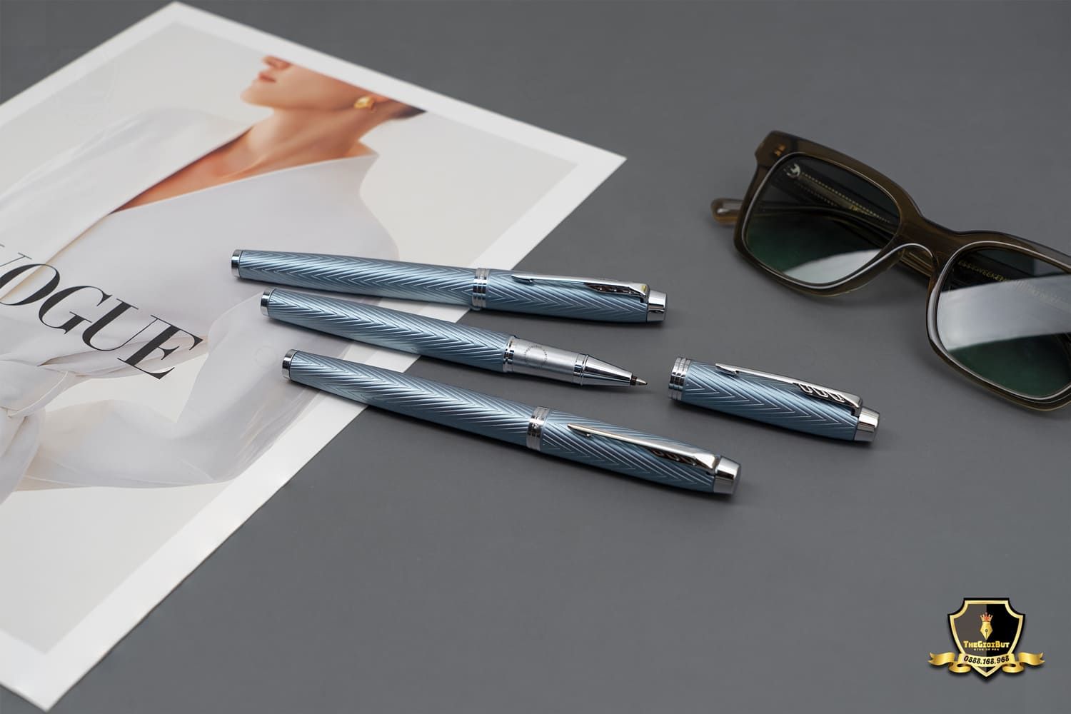 Parker Im Premium Blue Gray Ct Rollerball Pen 2143648 801