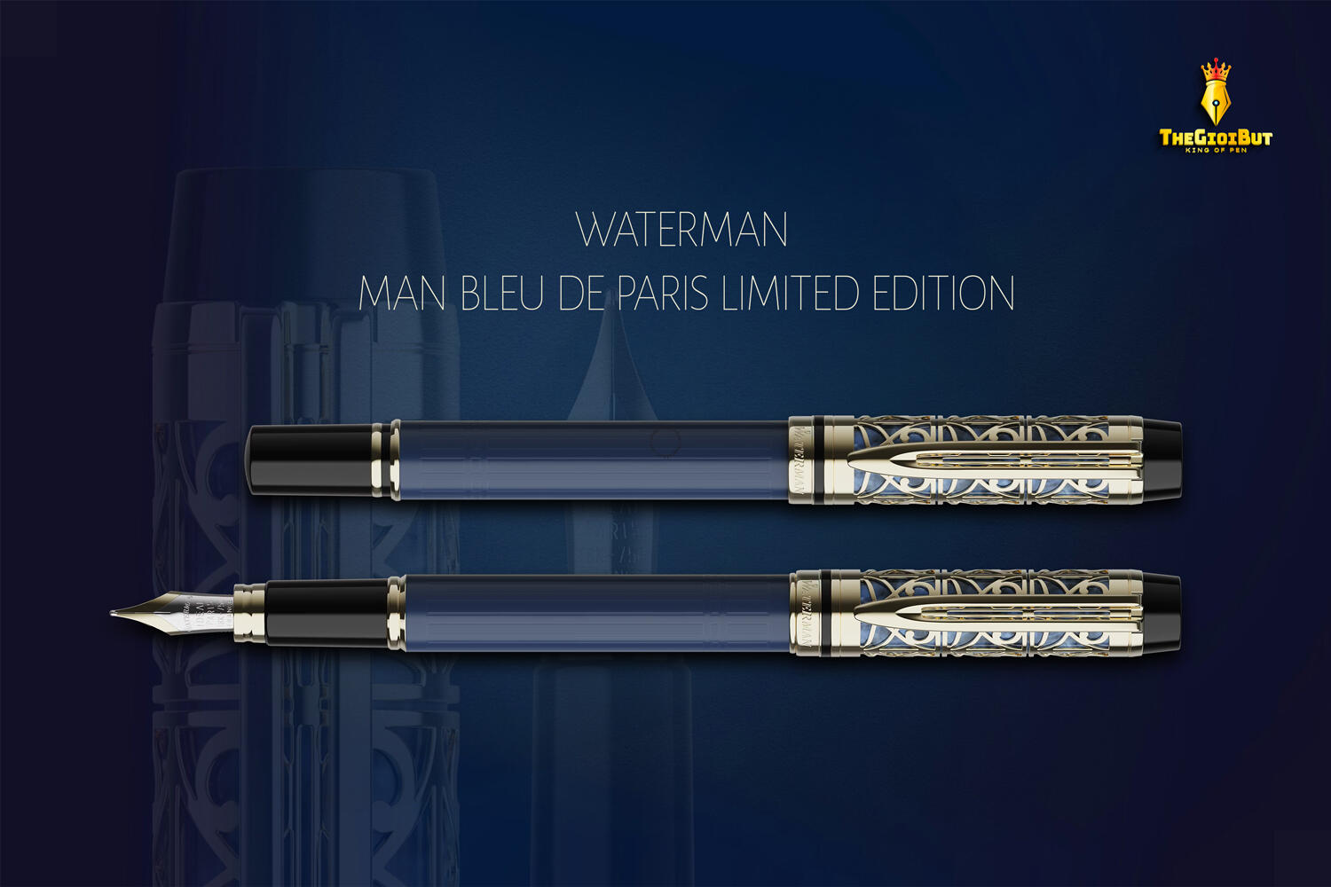 Waterman Man Bleu De Paris Limited Edition Fountain Pen 12