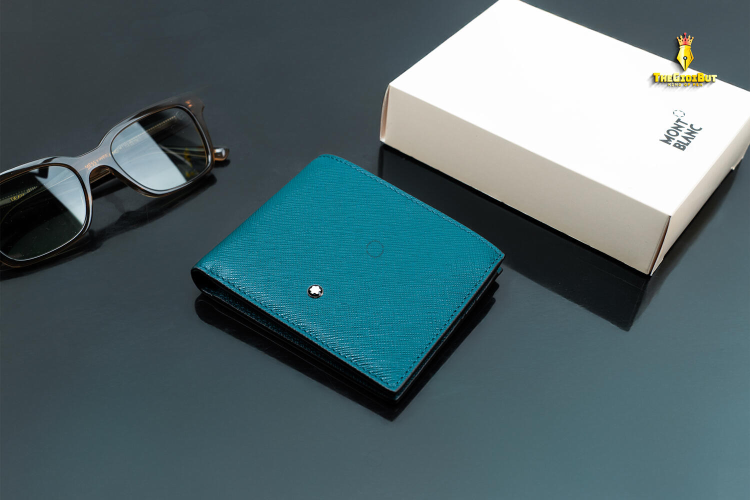 Montblanc Meisterstück Sartorial Cyprus Blue 8 Credit Cards Wallet Mpn 198874 12