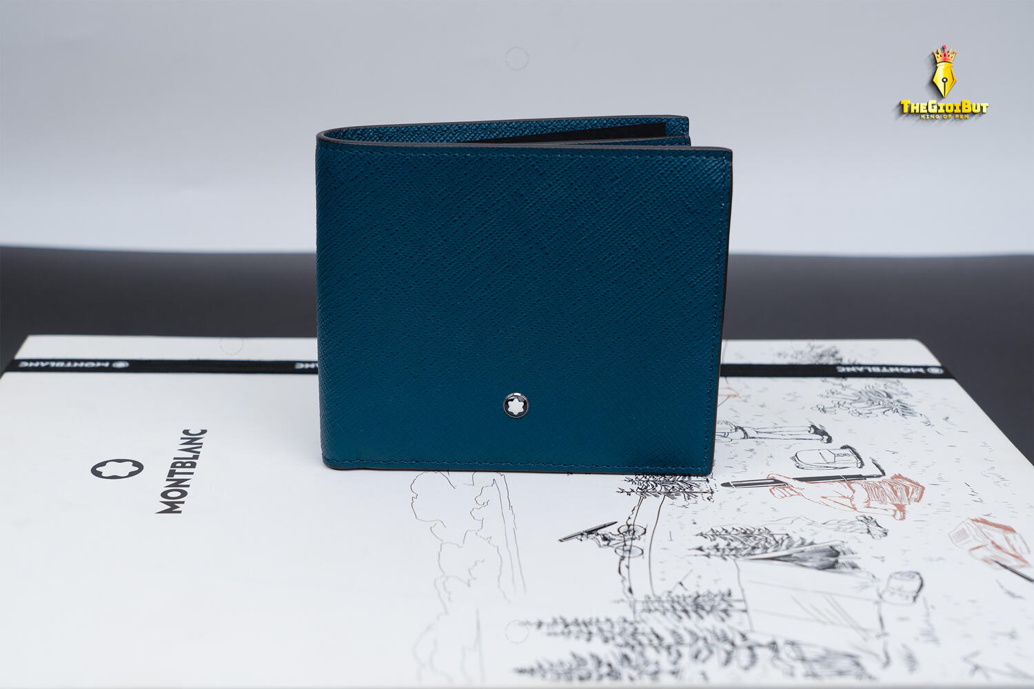 Montblanc Meisterstück Sartorial Cyprus Blue 8 Credit Cards Wallet Mpn 198874 13