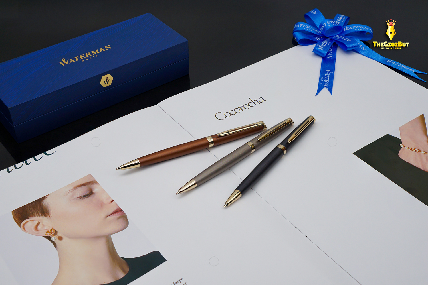 Waterman Hemisphere Collection Metallic Gt Ballpoint Pen 10