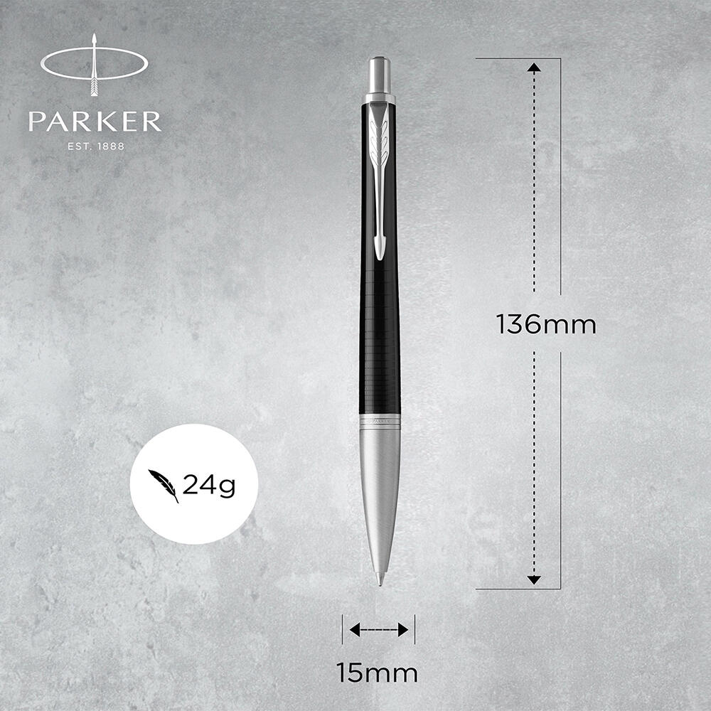 Parker Urban Premium Ebony Metal Ct Ballpoint Pen 1931615 4