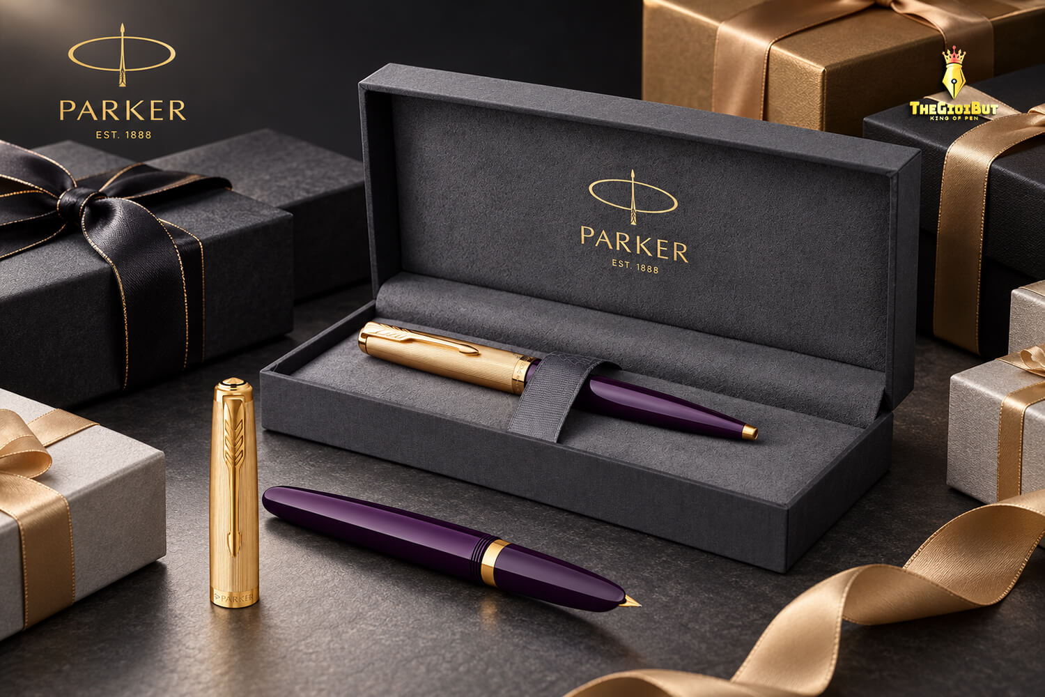 Parker 51 Deluxe Plum Gt Ballpoint Pen 2123518 15