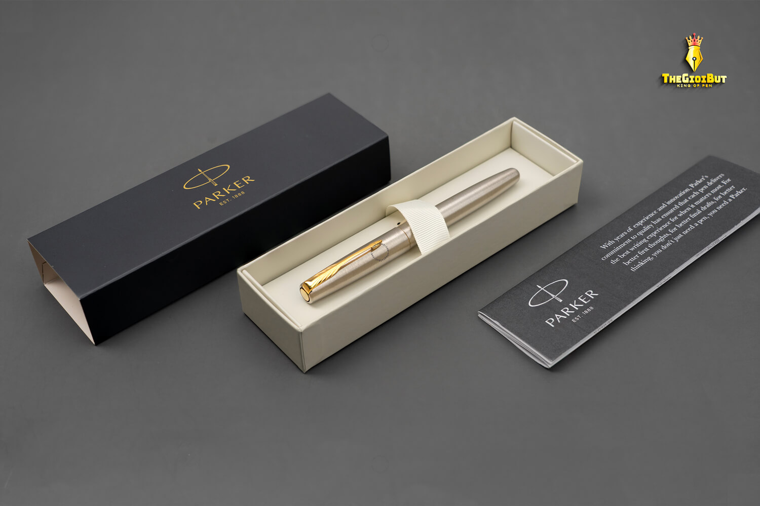 Parker Frontier Stainless Steel Fountain Pen Box