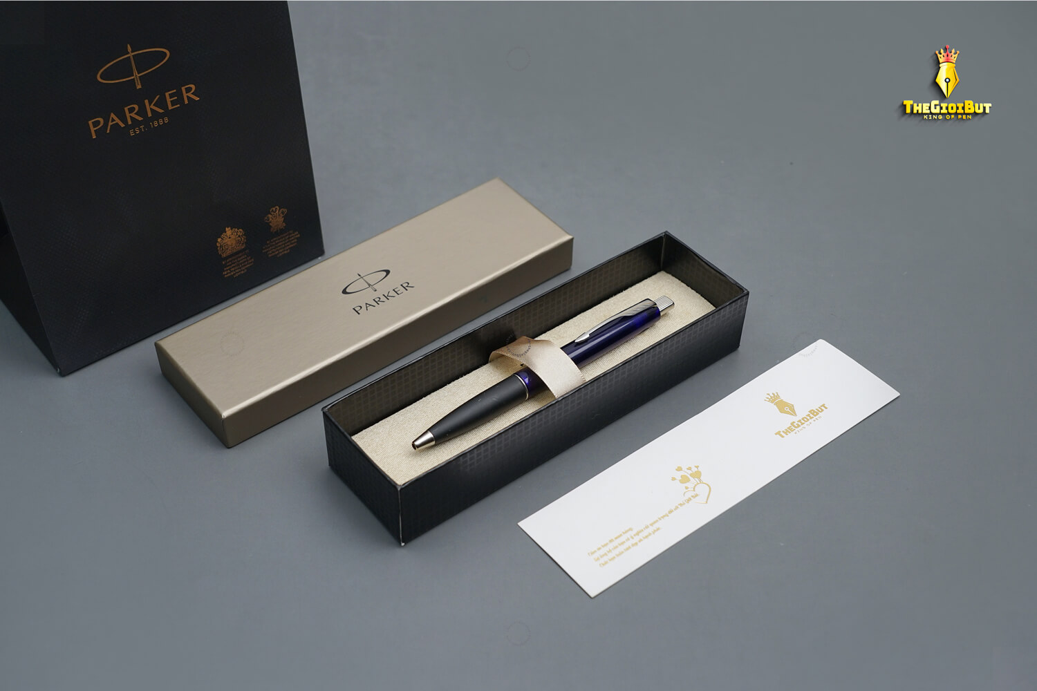 Parker Frontier Translucent Blue Ct Ballpoint Pen Box