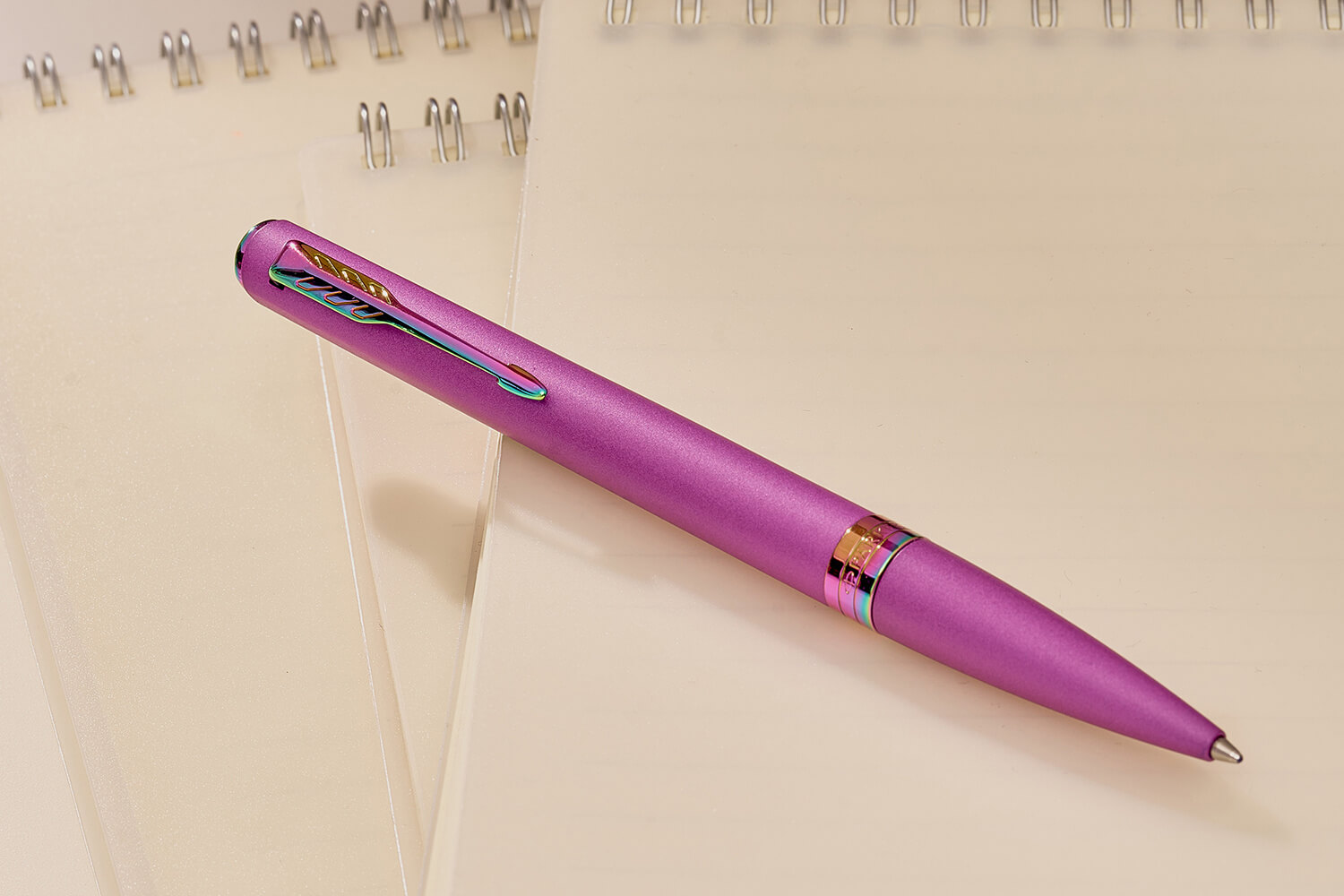 Parker Meridian Grape Lacquer Rainbow Trims Ballpoint Pen 2247777 12