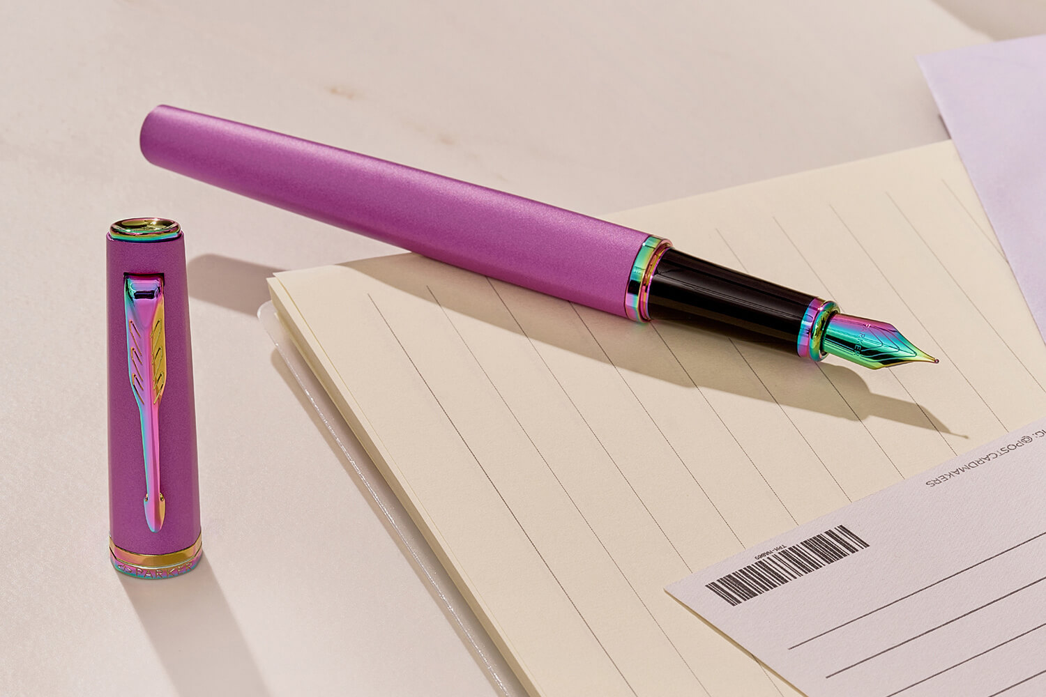 Parker Meridian Grape Lacquer Rainbow Trims Fountain Pen 2247774 11